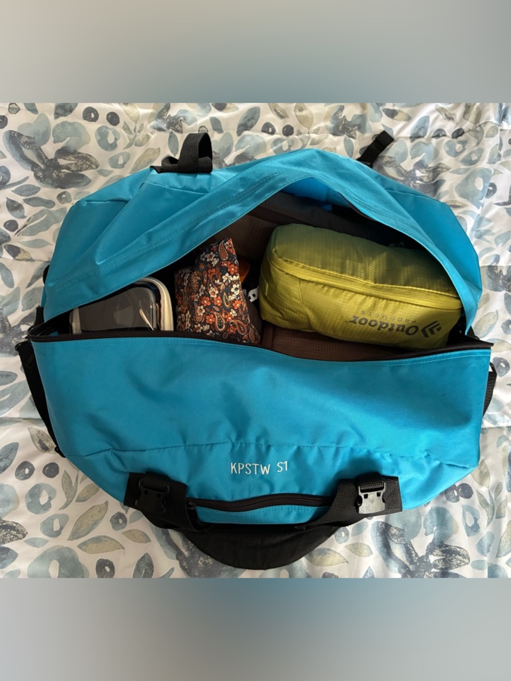 L.L. Bean Adventure Duffel with Stuff Sack - Medium - Blue - Picture 2 of 12